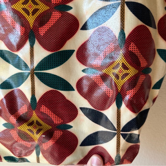 Fossil key-per floral shoulder coated canvas tote bag - Picture 4 of 7